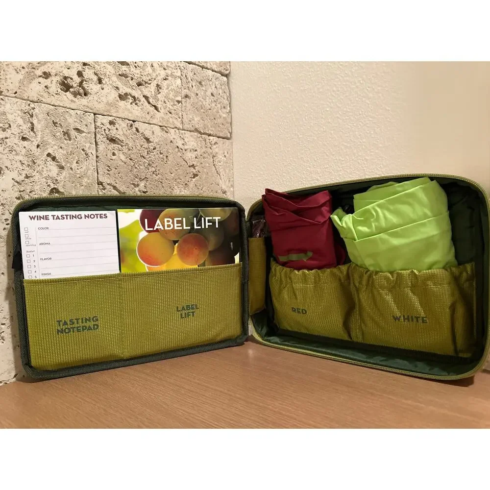 New Wine Tasting Kit, Cork, Corkscrew, Wine Bags & Notepad Gift Fun Oenophilia